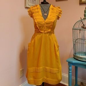 Anthropologie Golden Dress by Odille